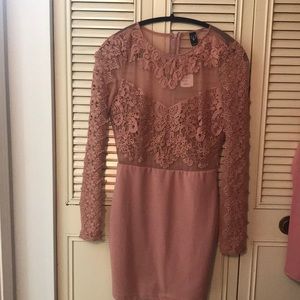 Mauve Form Fitted Dress